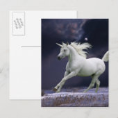 Fantasiepferde: Einhorn Postkarte (Vorne/Hinten)
