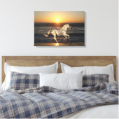 Fantasiepferde: Sonnenuntergang Leinwanddruck (Insitu (Schlafzimmer))