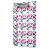 Fantasiereiche rosa Vogel-Blumen-Botanik-Design-Wu Klemmbrett (Links)