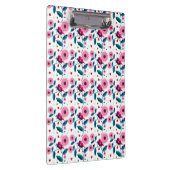 Fantasiereiche rosa Vogel-Blumen-Botanik-Design-Wu Klemmbrett (Rechts)