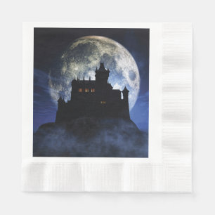 Fantasieschloss während der Nacht Serviette