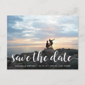 Fantasieschrift | FOTO SAVE THE DATE Ankündigungspostkarte (Vorderseite)