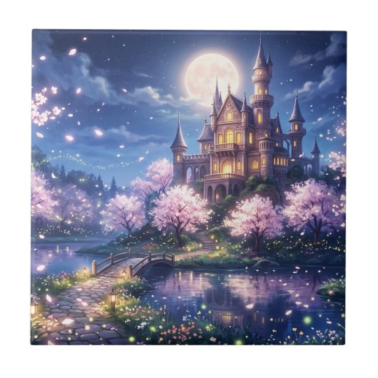 Fantasiestadt und Schloss Fliese (Vorderseite)