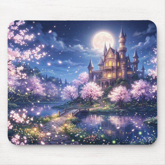 Fantasiestadt und Schloss Mousepad (Vorne)