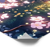 Fantasiestadt und Schloss Poster (Ecke)