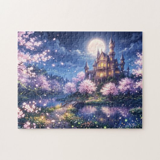 Fantasiestadt und Schloss Puzzle (Horizontal)
