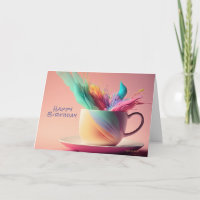 Fantasievoll Pastell-Spaß-Karte zum Geburtstag
