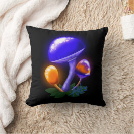 Fantasievoll weiß tapperling Orange & Blue Pilz Kissen
