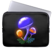 Fantasievoll weiß tapperling Orange & Blue Pilz Laptopschutzhülle (Vorderseite)
