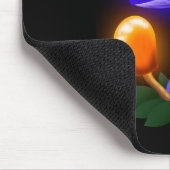 Fantasievoll weiß tapperling Orange & Blue Pilz Mousepad (Ecke)