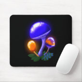 Fantasievoll weiß tapperling Orange & Blue Pilz Mousepad (Mit Mouse)
