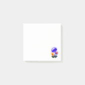 Fantasievoll weiß tapperling Orange & Blue Pilz Post-it Klebezettel (Vorderseite)