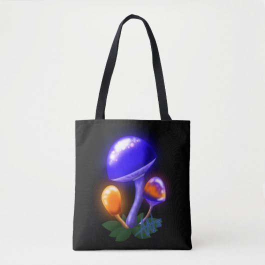 Fantasievoll weiß tapperling Orange & Blue Pilz Tasche (Vorderseite)