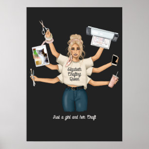 Fantasievolle Bastelkönigin Poster