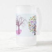 Fantasievolle Bäume Mattglas Bierglas (VorderseiteRechts)