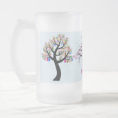 Fantasievolle Bäume Mattglas Bierglas (Links)