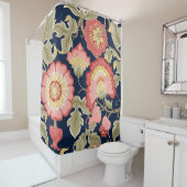 Fantasievolle Blume in Retro, Vintag, jakobinische Duschvorhang (Beispiel)