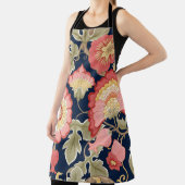 Fantasievolle Blume in Retro, Vintag, jakobinische Schürze (InSitu)