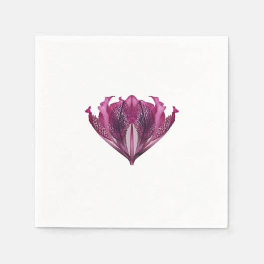 Fantasievolle Blume Serviette (Vorderseite)