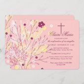 Fantasievolle blumenreligiöse Einladung (Vorne/Hinten)