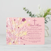 Fantasievolle blumenreligiöse Einladung (Stehend Vorderseite)