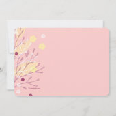 Fantasievolle blumenreligiöse Einladung (Rückseite)