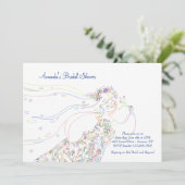 Fantasievolle Brautdusche Einladung (Stehend Vorderseite)