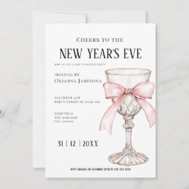 Fantasievolle Champagner-Silvesterparty Einladung