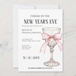 Fantasievolle Champagner-Silvesterparty Einladung