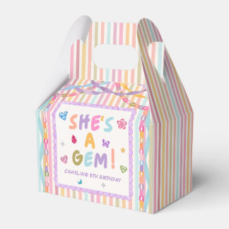 Fantasievolle Edelstein Farbige Mädchen-Geburtstag Geschenkschachtel