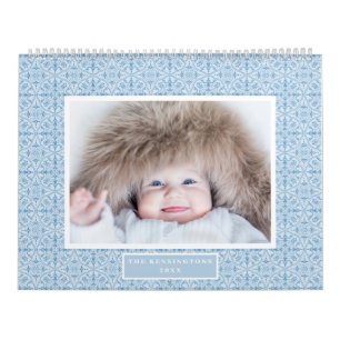 Fantasievolle farbenfrohe Muster Familienfoto Kalender