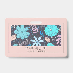 Fantasievolle Florale Doula oder Hebamme Ausweis