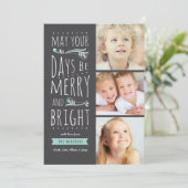 Fantasievolle fröhliche u. helle 3 feiertagskarte (Stehend Vorderseite)