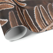 Fantasievolle Frostbitten Brown-Farne Geschenkpapier (Rolleneckpunkt)