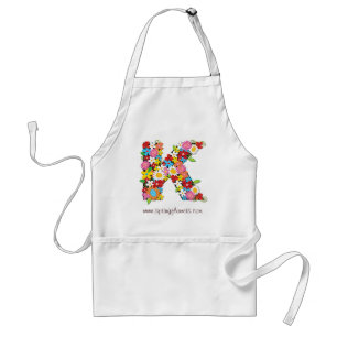 Fantasievolle Frühlingsblumen Blumen Monogramm Sch Schürze