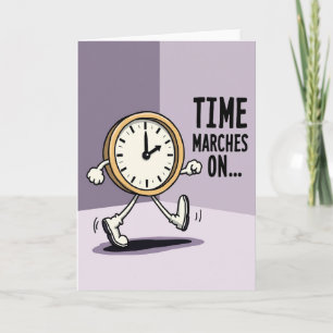Fantasievolle Geburtstagskarte mit Uhr Karte