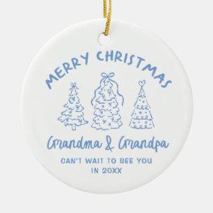 Fantasievolle Großeltern Schwangerschaftsankündigu Keramik Ornament