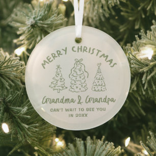 Fantasievolle Großeltern Schwangerschaftsankündigu Ornament Aus Glas