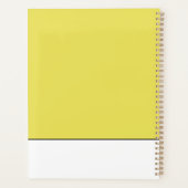 Fantasievolle handgezeichnete gelbe Rosen Planer (Rückseite)