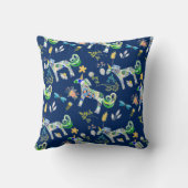 Fantasievolle Hörner und Libellen Kissen (Rückseite)