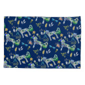 Fantasievolle Hörner und Libellen Kissenbezug (Rückseite)