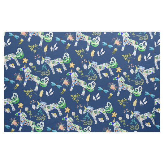 Fantasievolle Hörner und Libellen Stoff (Fat Quarter (45,7 x 55,9 cm))