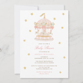 Fantasievolle Karussell-Baby-Shower-Einladung Einladung