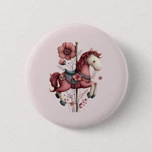Fantasievolle Karussellpferd-Bild Button