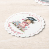 Fantasievolle Kindergarten-Abschlussfeier Untersetzer (angewinkelt)