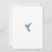 Fantasievolle Kolibris mit Hortensien Geburtstag Einladung (Rückseite)