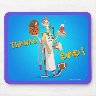 Fantasievolle Künste Design_THANKS_DAD_mousepad Mousepad