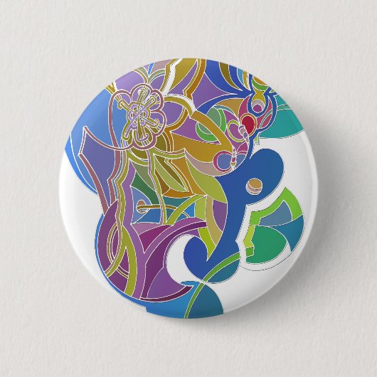 Fantasievolle Kunstwerke Button (Vorderseite)