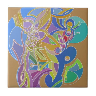 Fantasievolle Kunstwerke Fliese