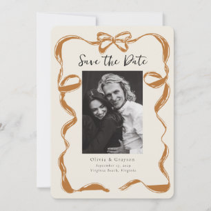 Fantasievolle Kupfer-Foto-Bogen-Save-the-Date Save The Date